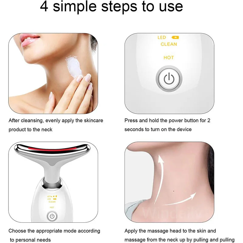 LED Facial Massager & Skin Care Tool - 7 Color Light Therapy