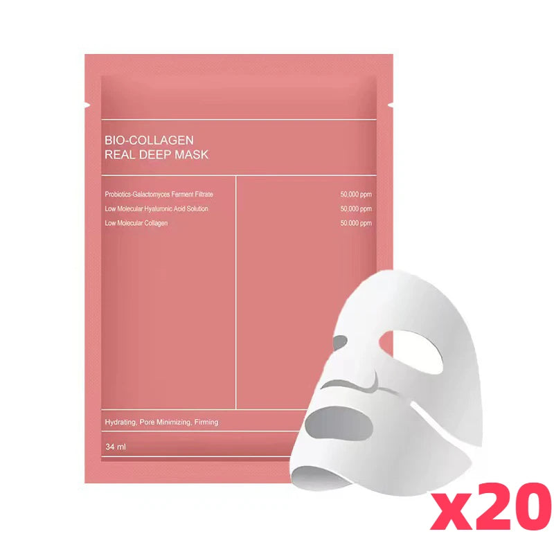 Bio Collagen Face Mask Shrink Pores Deep Hydrating Overnight Mask Moisturizing Refreshing Brightening Face Skin Care