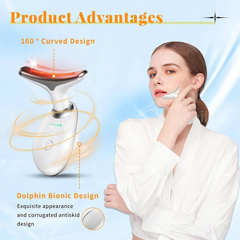 LED Facial Massager & Skin Care Tool - 7 Color Light Therapy