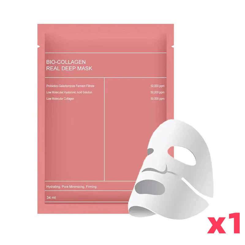 Bio Collagen Face Mask Shrink Pores Deep Hydrating Overnight Mask Moisturizing Refreshing Brightening Face Skin Care